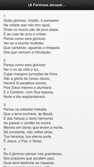 Harpa Crista (Bible Hymns in Portuguese Free) Screenshots
