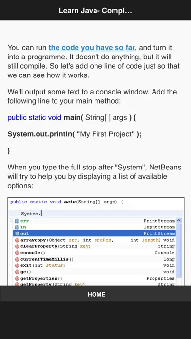 Learn Java Programming Free Screenshots