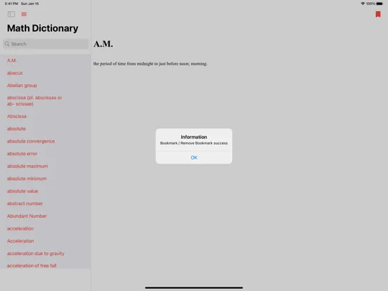 Math Dictionary Offline iPad  Screenshots