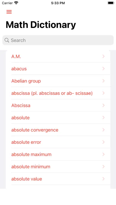 Math Dictionary Offline Screenshots