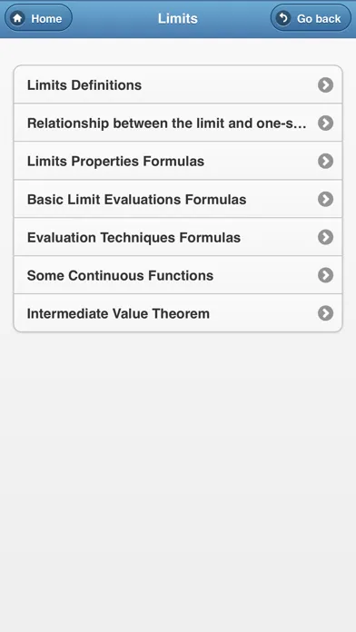 Tangkapan skrin Math Formula Dictionary