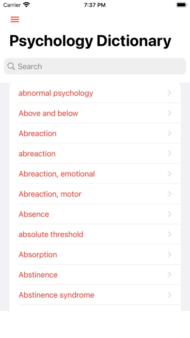 Psychology Dictionary Offline स्क्रीनशॉट