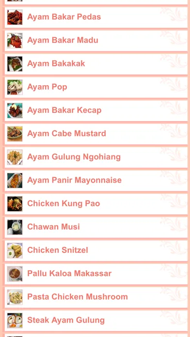 Resep Ayam Indonesia स्क्रीनशॉट