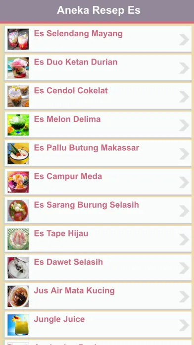 Resep Es Indonesia سکرین شاٹس