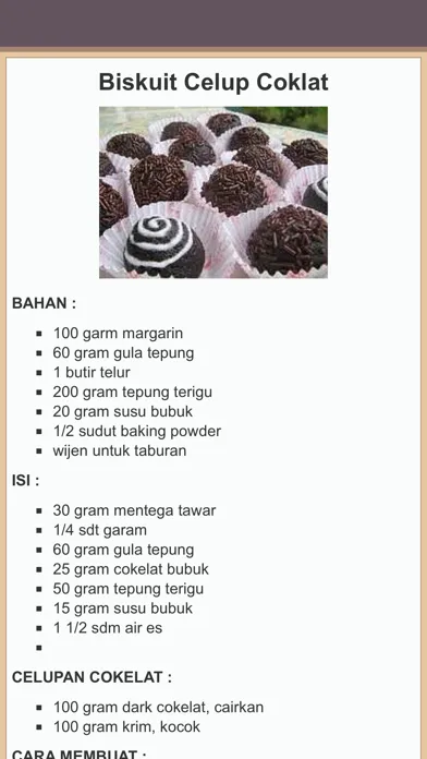 Capturas de tela do Resep Kue Kering Indonesia