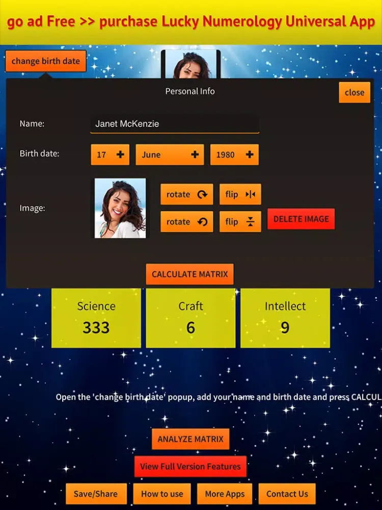 Tangkapan skrin Lucky Numerology Free iPad 