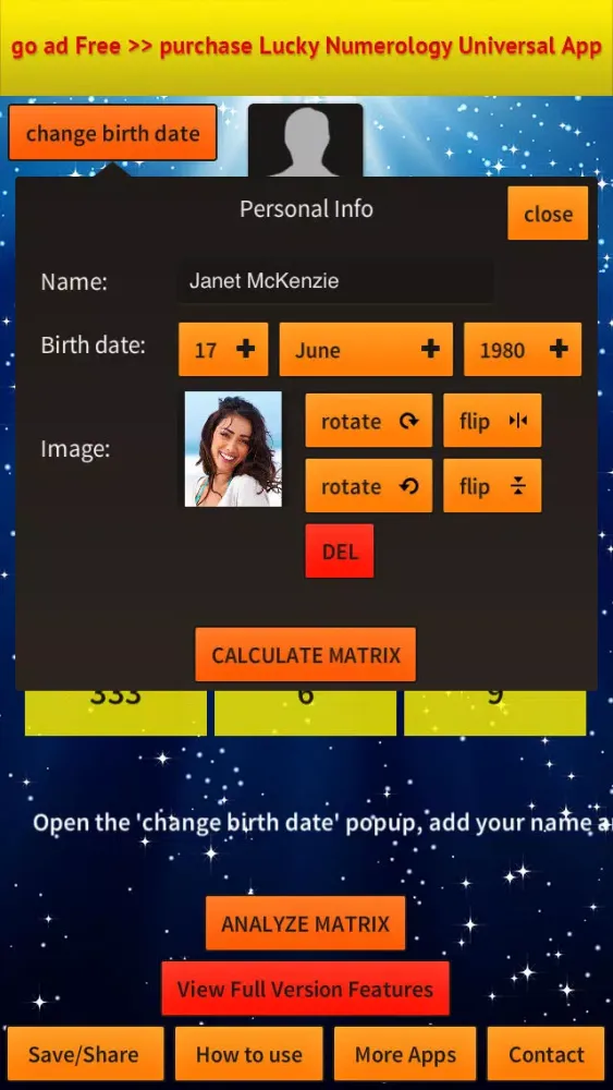 Tangkapan skrin Lucky Numerology Free