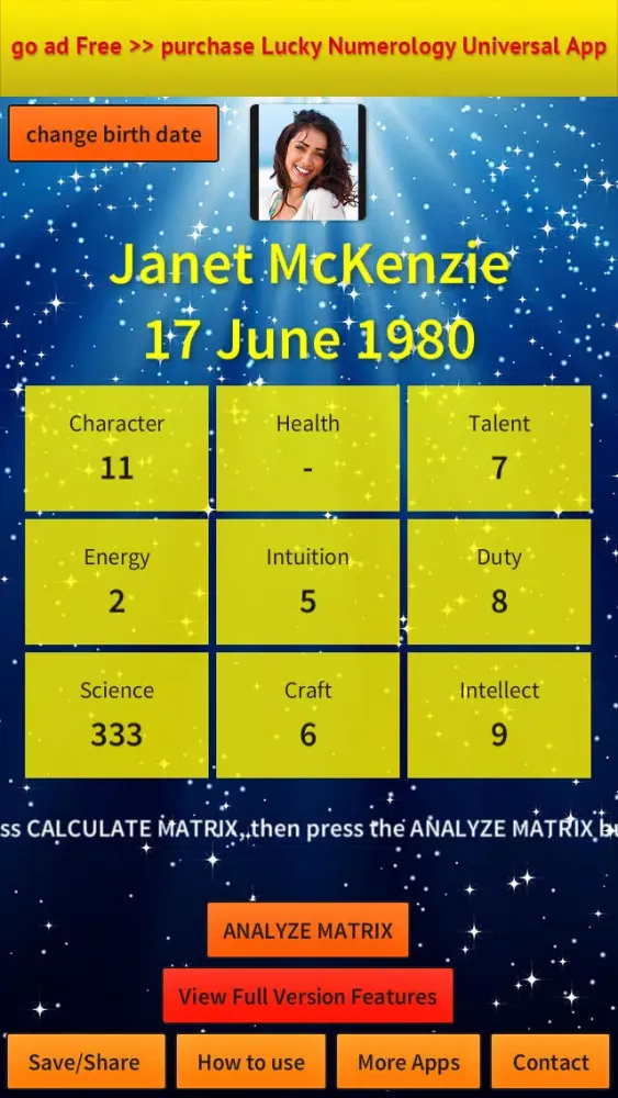 Tangkapan skrin Lucky Numerology Free