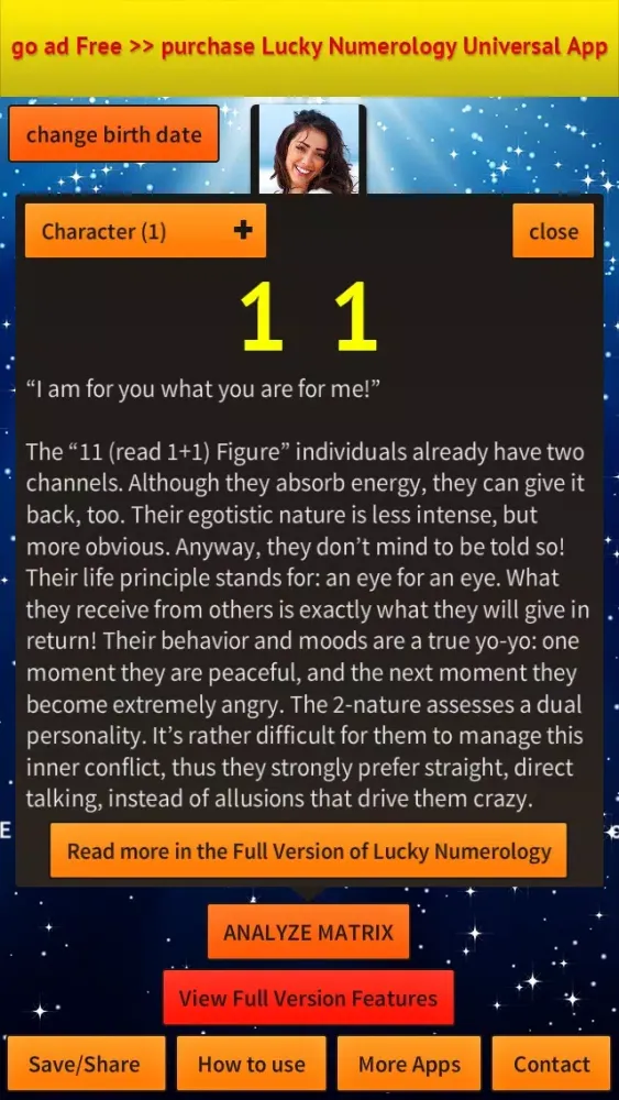 Tangkapan skrin Lucky Numerology Free