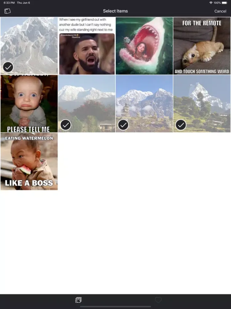 Ảnh chụp màn hình của Snapshow - Show some, not all iPad 