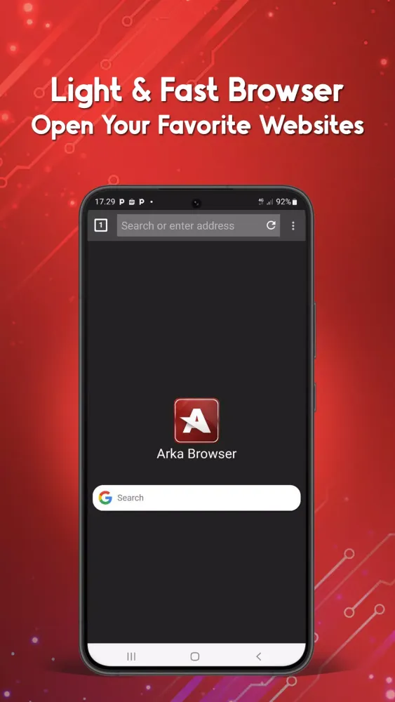 Tangkapan layar Arka Secure Proxy Browser