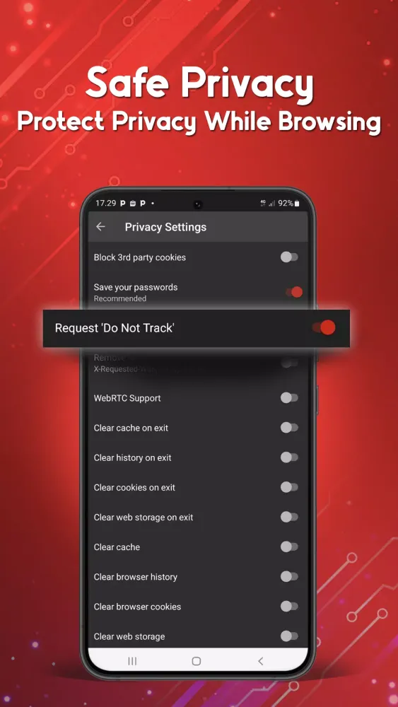 Tangkapan layar Arka Secure Proxy Browser