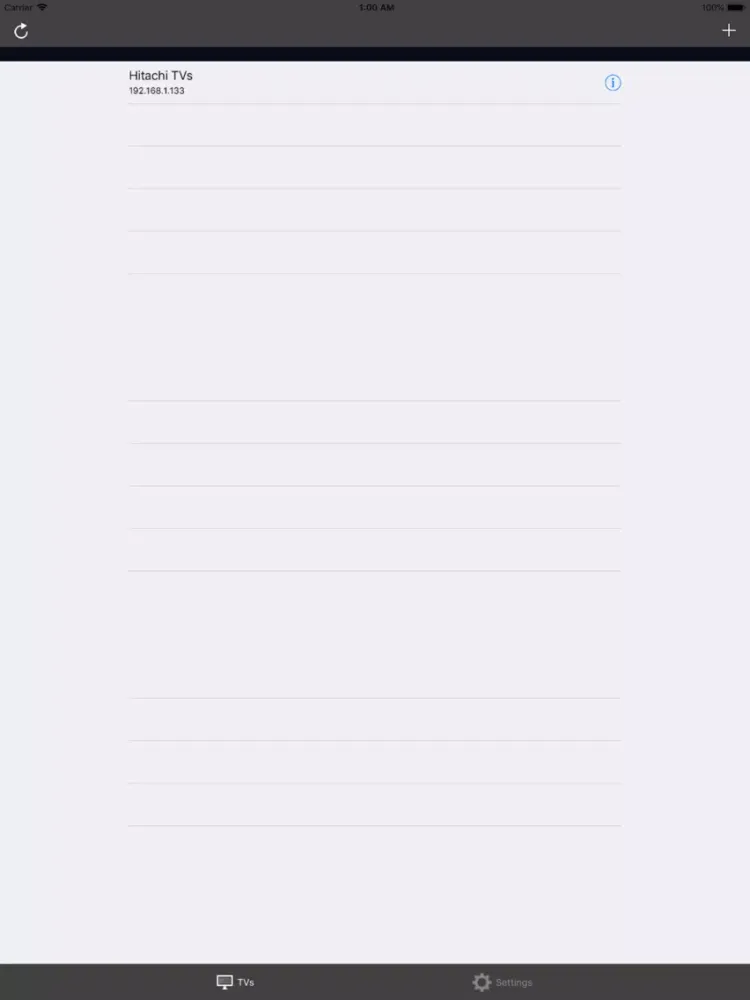 Tangkapan skrin Remote Control for Hitachi TV iPad 