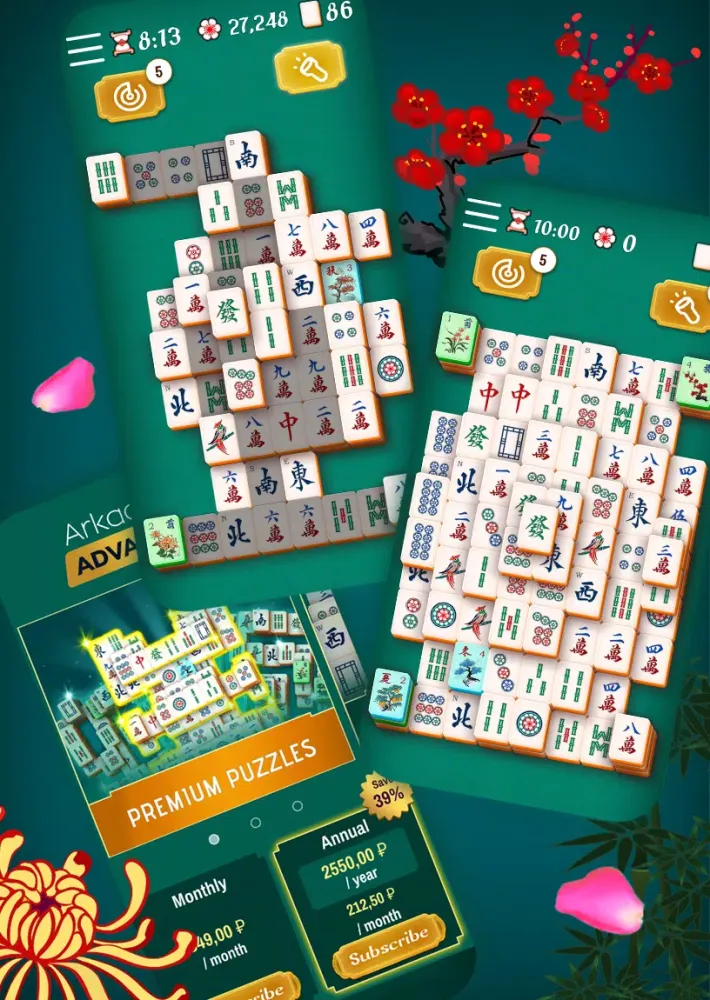 Classic Majong Solitaire Game Screenshots