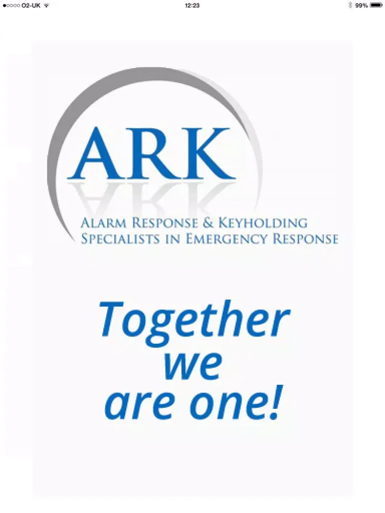 Ảnh chụp màn hình của ARK Alarm Response iPad 