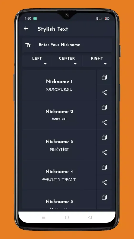 Capturas de pantalla de Nickname Creator
