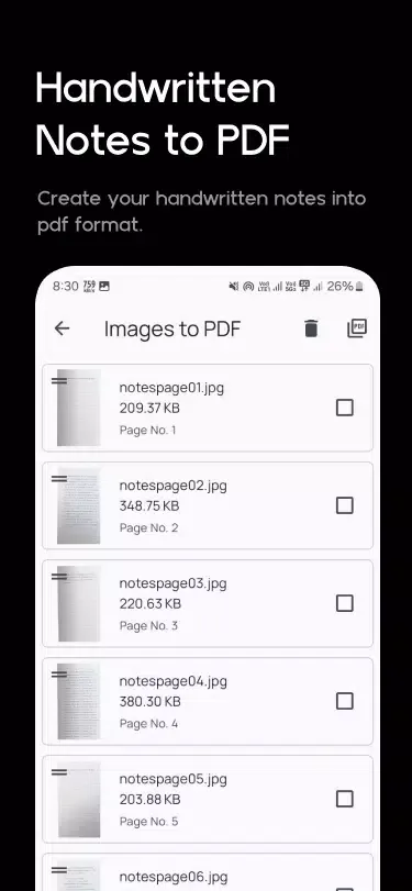صور Text to Handwriting Notes