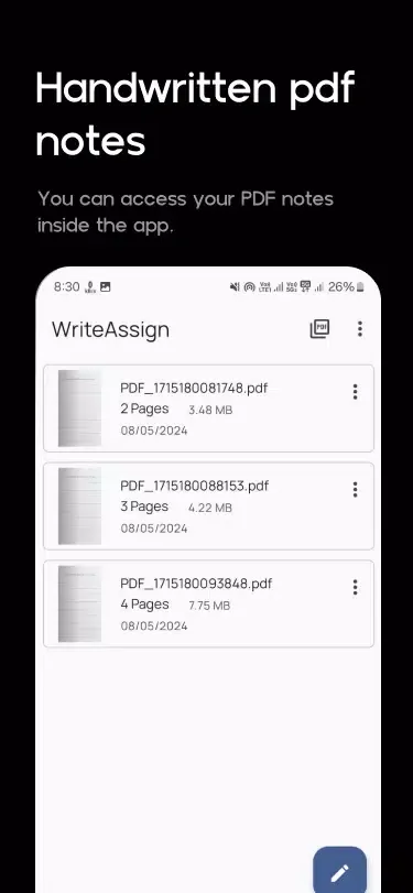 صور Text to Handwriting Notes