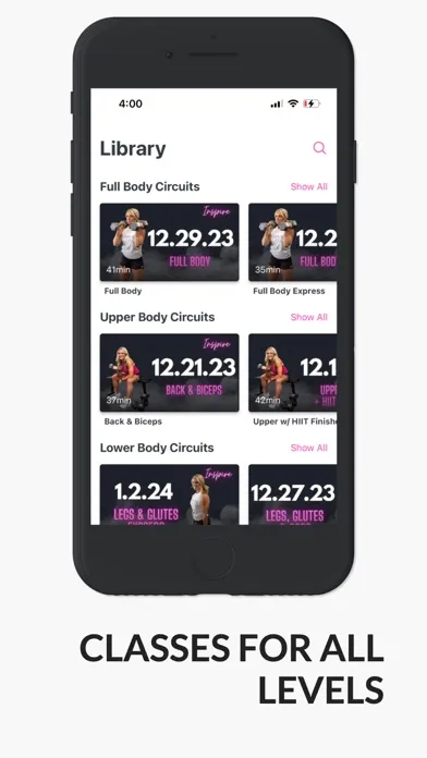 صور Inspire Fitness - Workout App
