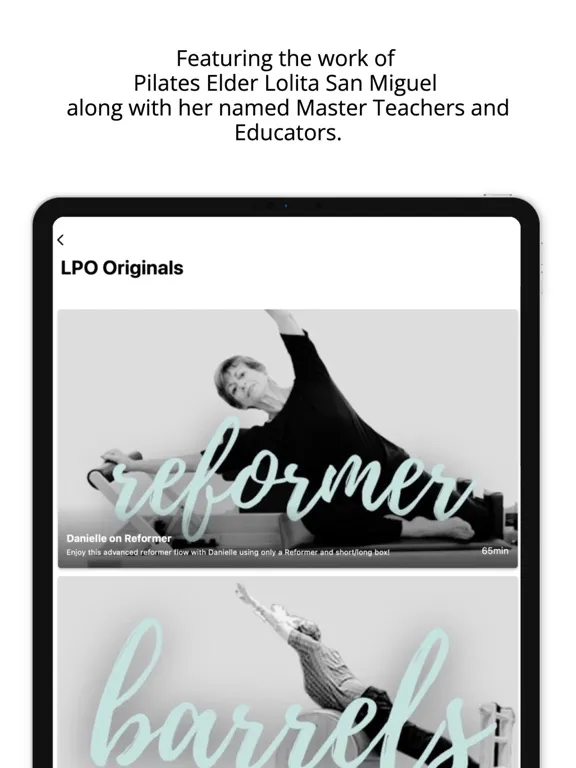 Lolita Pilates Online iPad 应用截图