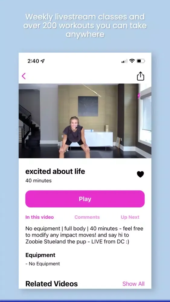ภาพหน้าจอของ MOVE WITH - Full Body Workouts