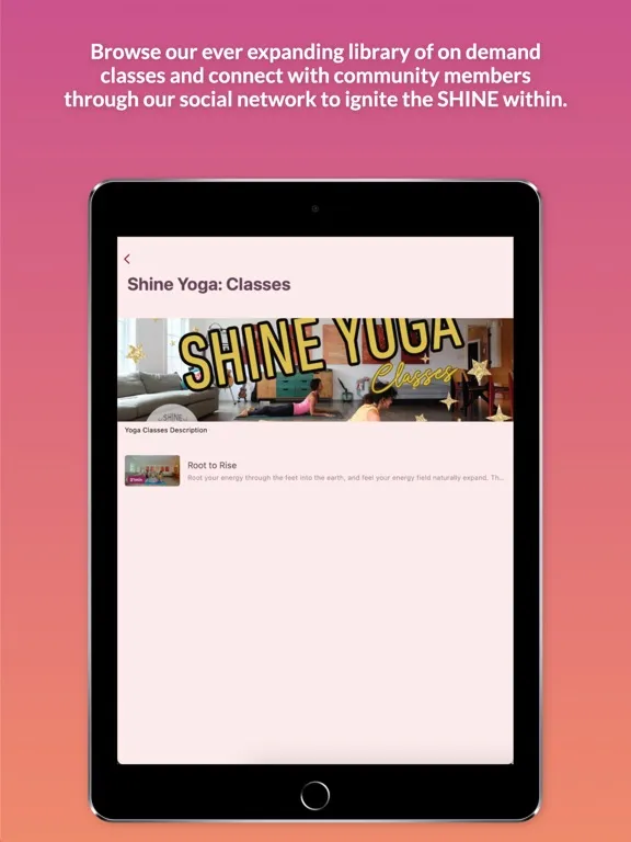 Shine Living Community Studio iPad  Ekran Görüntüleri