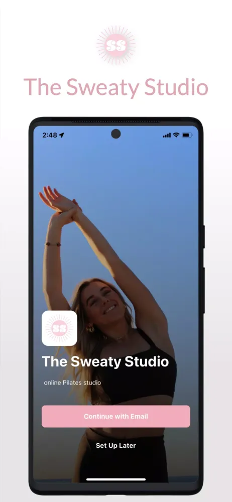 Capturas de tela do Sweaty Studio