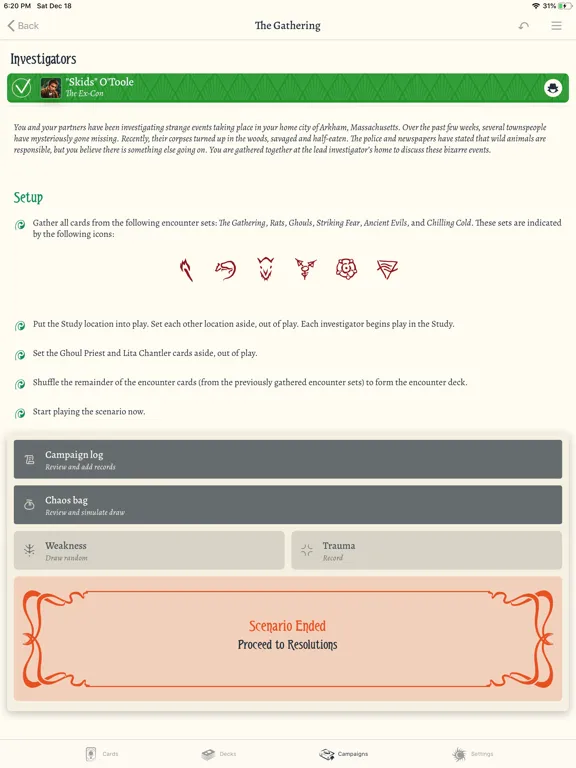 تصاویر Arkham Cards iPad 