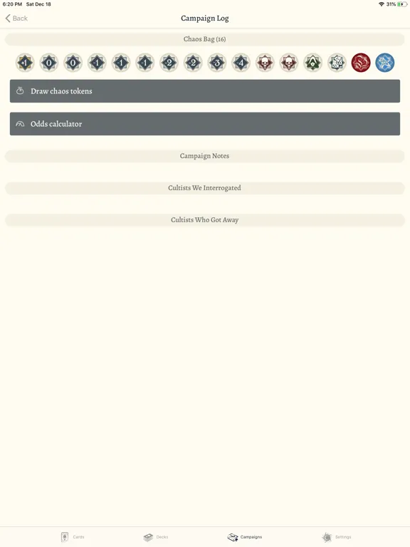 تصاویر Arkham Cards iPad 