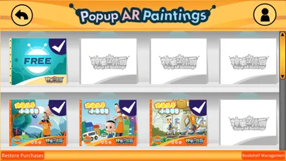 Capturas de tela do Popup AR Paintings