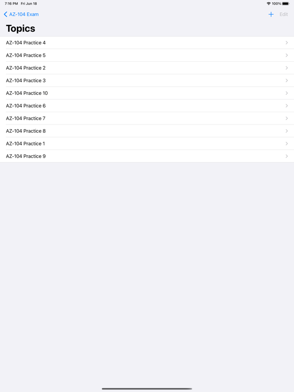 تصاویر AZ-104 Practice Exam iPad 