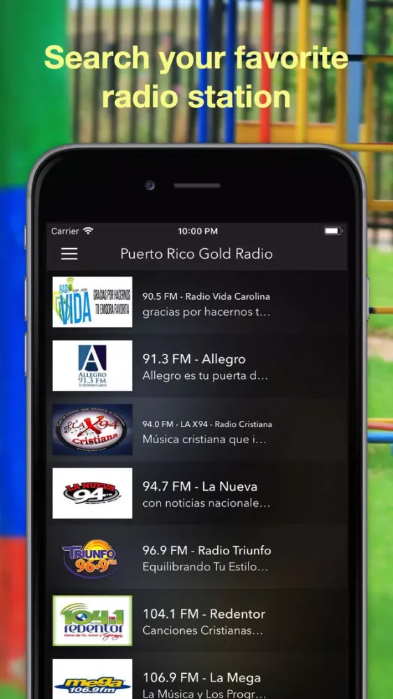 Capturas de tela do Puerto Rico Gold Radio
