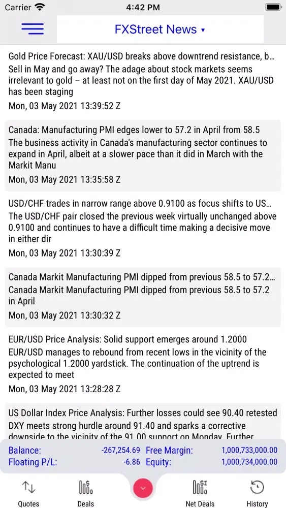 Tangkapan skrin AlgoTradeup