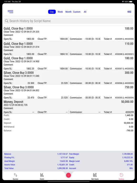 BBH Trader iPad  स्क्रीनशॉट