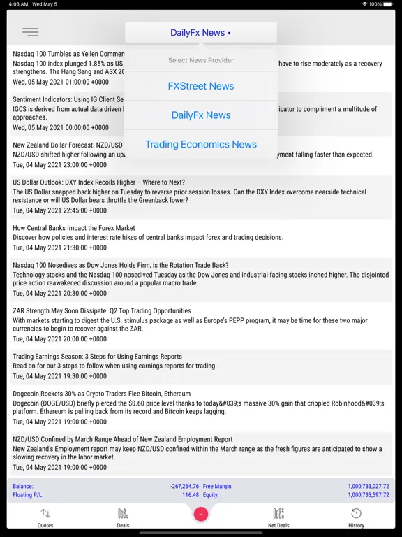 BBH Trader iPad  स्क्रीनशॉट