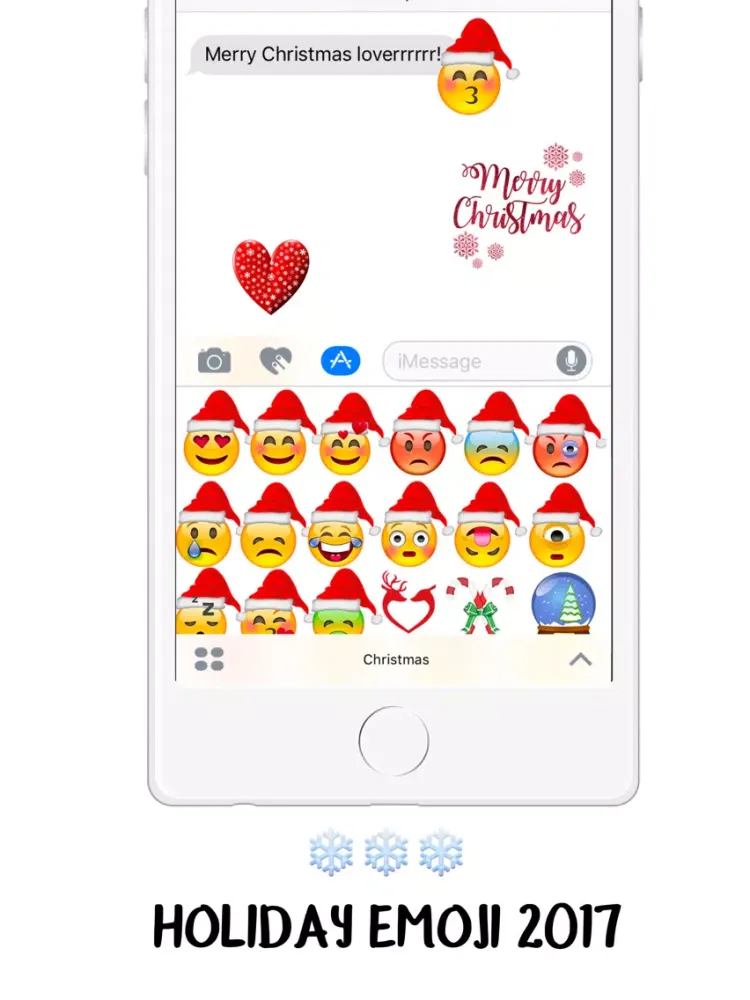 Holiday Emoji 2017 - Christmas Stickers iPad 應用截圖