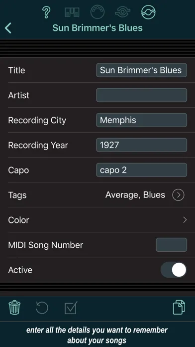 Ảnh chụp màn hình của Set List Maker