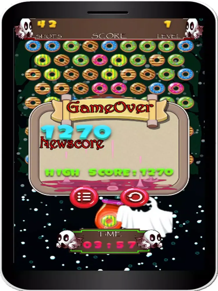 Ghost Donut Shooter - Puzzle Bubble Deluxe iPad  Screenshots