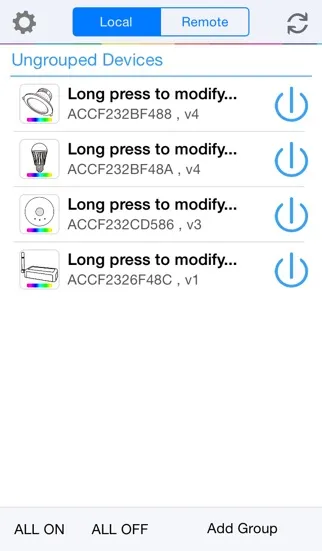 Wi-Fi MyLED Screenshots