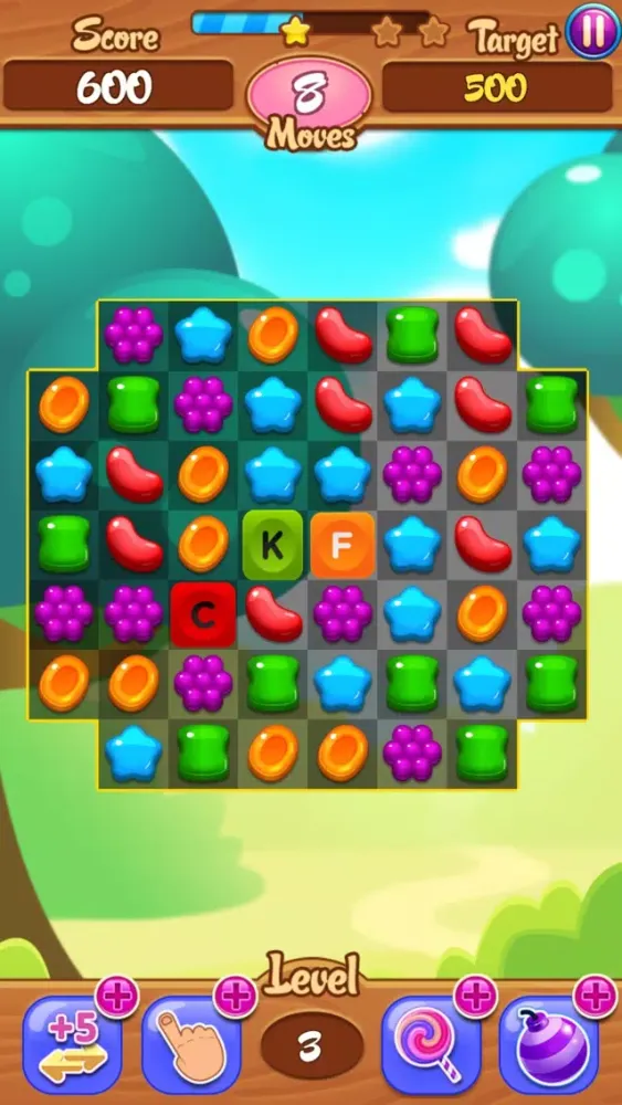 Capturas de tela do Alphabet Jelly Garden