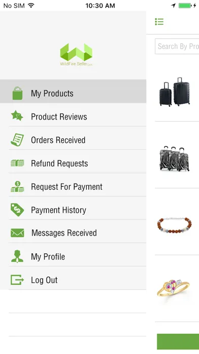 Tangkapan skrin WildFire Cart Seller