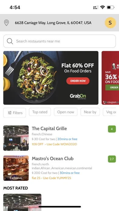 Captures d'écran de Just Eat Now