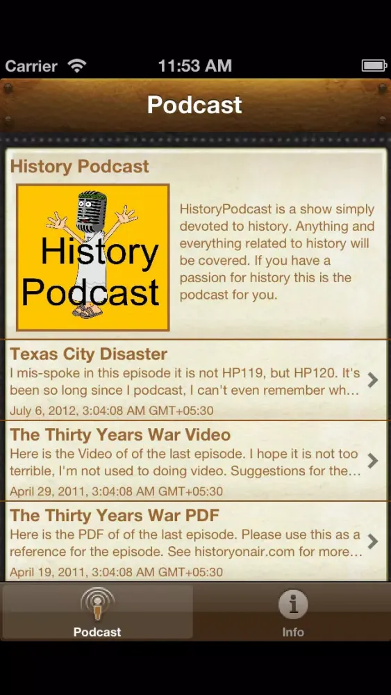 iScripts Podcast Player Screenshots