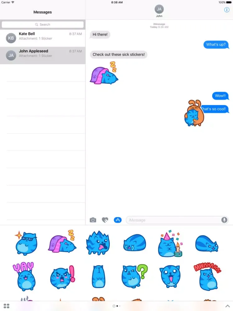Sushi Cat Stickers iPad  スクリーンショット