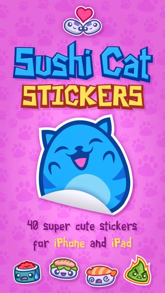 Sushi Cat Stickers スクリーンショット