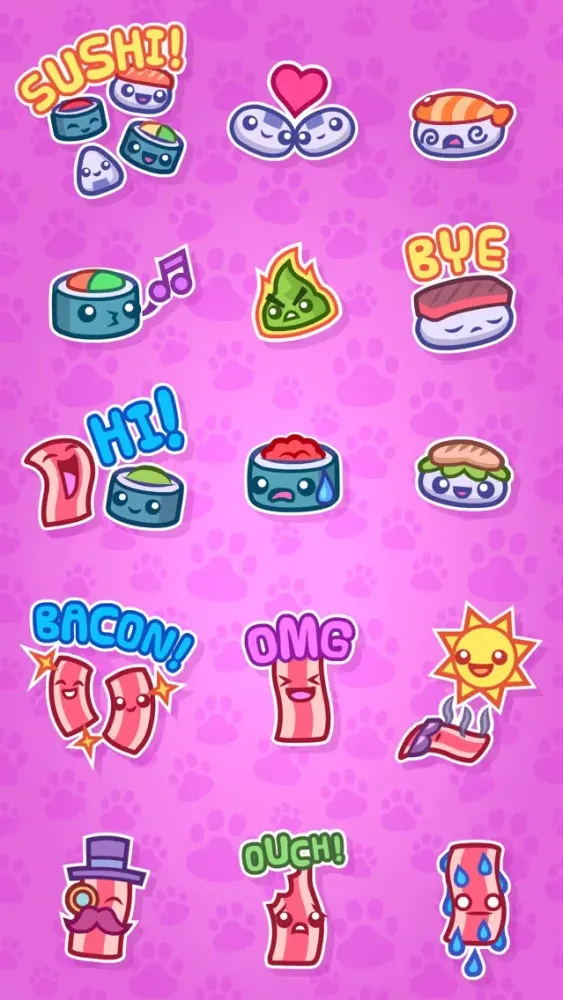 Sushi Cat Stickers スクリーンショット