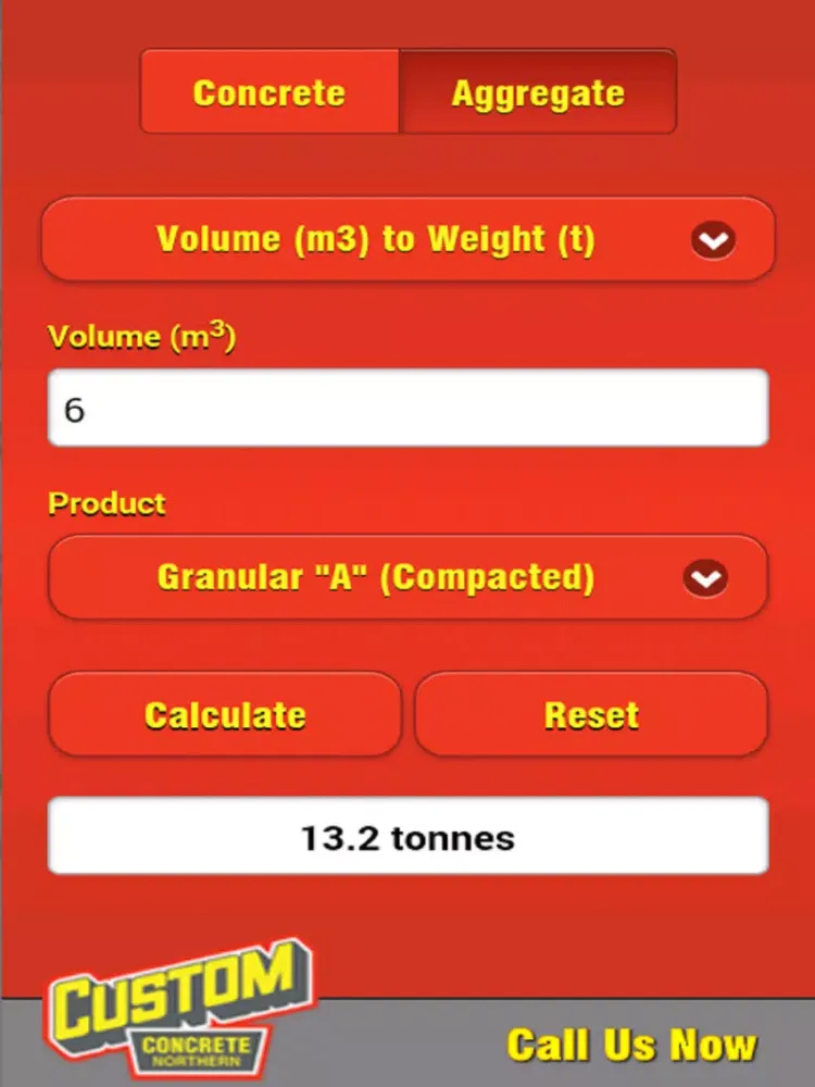 Custom Concrete Calculator V2 iPad  스크린샷