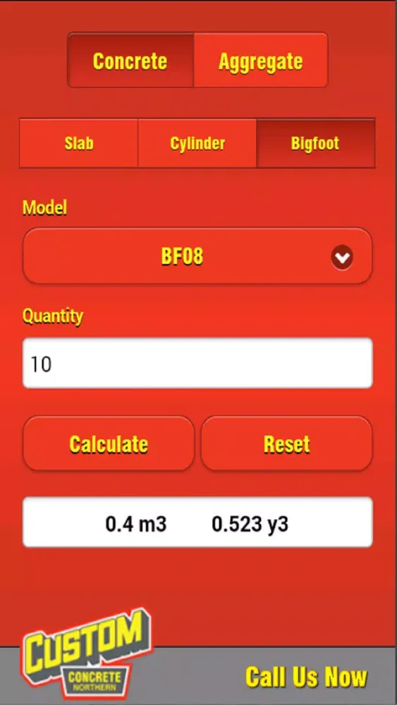 Custom Concrete Calculator V2 스크린샷