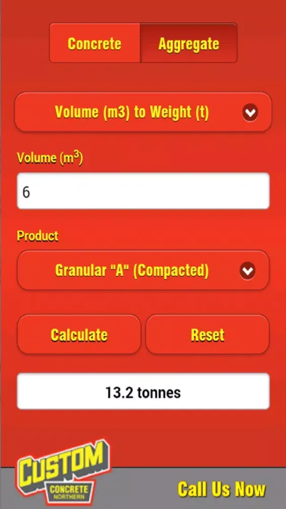 Custom Concrete Calculator V2 스크린샷