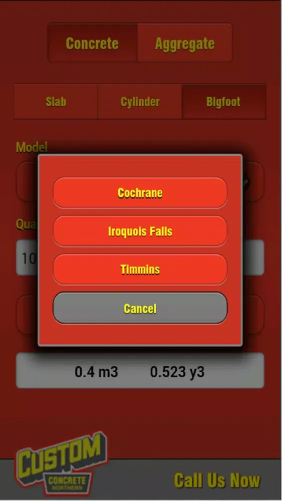 Custom Concrete Calculator V2 스크린샷